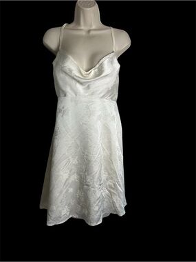 wild fable Ivory Satin Cowl Neck Slip Dress